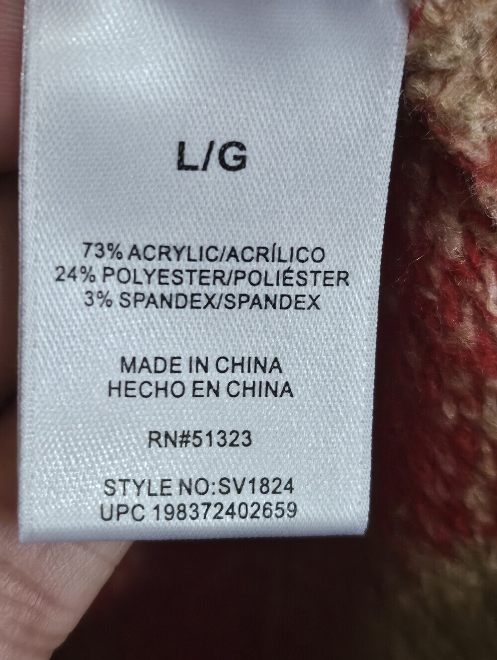 NWT Vince Camuto Heart Print Sweater Women’s Large Camel Red Hearts Crew Neck Kn - Picture 11 of 11